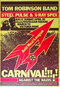 David Kings poster for the Anti-Nazi League carnival, 30 April 1978.